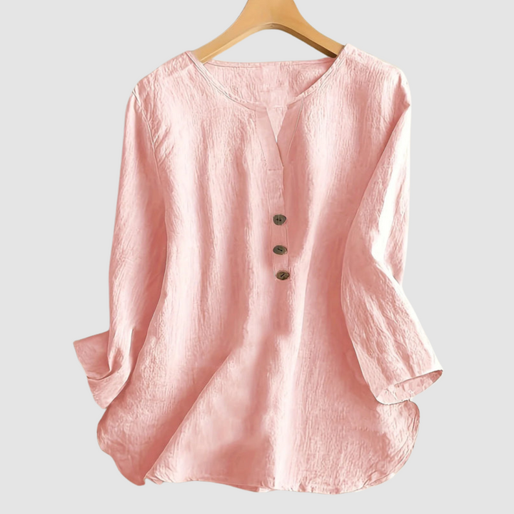 Melisa™ Casual Cotton & Linen Blouse
