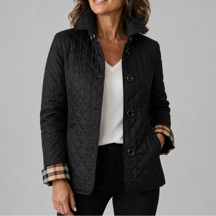Evelyn | Classic Quilted Button-Up Jacket