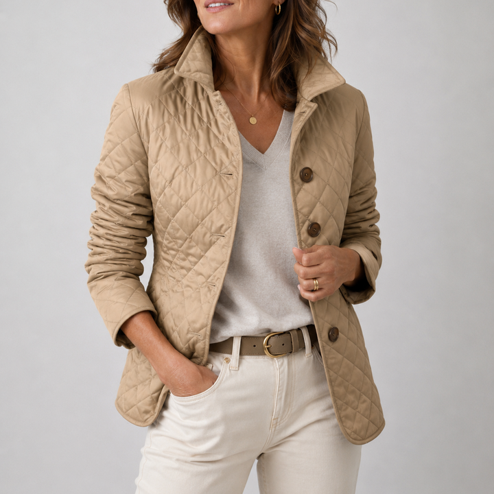 Evelyn | Classic Quilted Button-Up Jacket