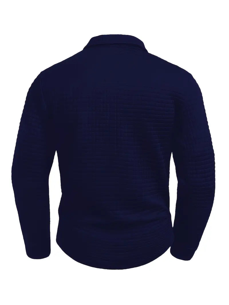 Lucas | Textured Long-Sleeve Polo Shirt