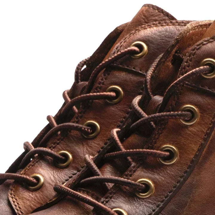 Close-up of the metal eyelets and laces