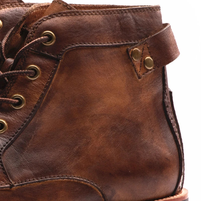 Close-up of the side strap detail on the ankle boot