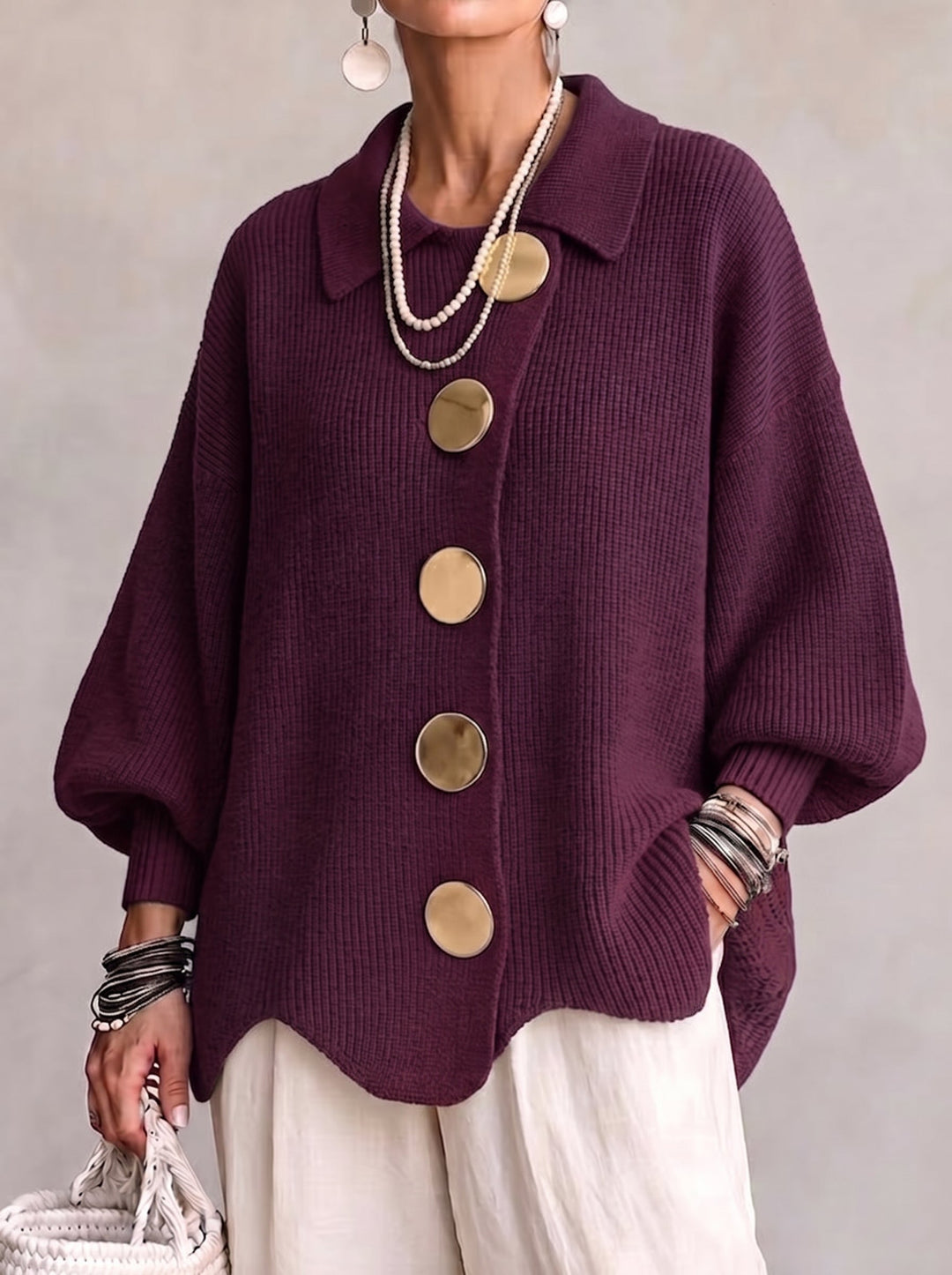 Ardelle™ | Cardigan Oversize con Collo